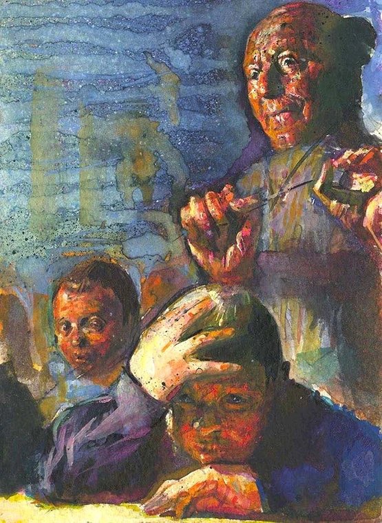 Selected painted comic image