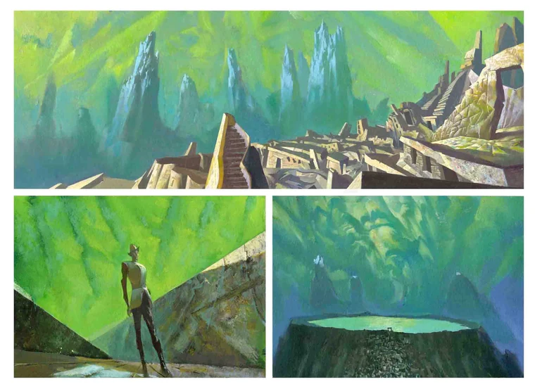 Water Hat — painted comic page
