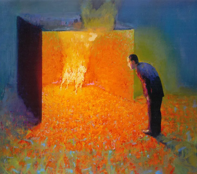 Burning Dog (First Study), 1996